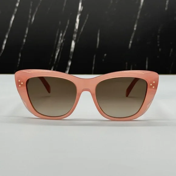 NEW CL40199I 74K CELINE PINK GREY CAT EYE WOMEN CELINE SUNGLASSES - Picture 5 of 10